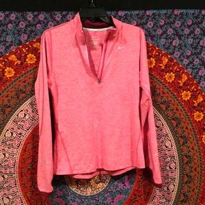 Nike running dri fit small 1/4 zip quarter zip shirt warm up